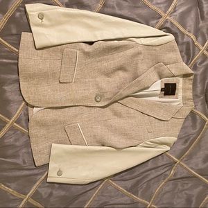 SOLD - Multi-fabric blazer - neutral color